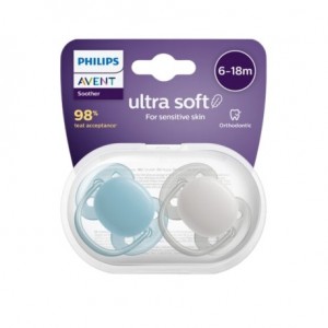PHILIPS AVENT Ultra Soft, Taille 2 (6-18 mois), Anatomique - Silicone