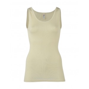 Top pour femme en laine/soie, Nature