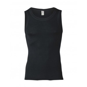 Débardeur pour homme en laine mérinos, Black