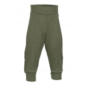 Pantalon en laine/soie, Olive