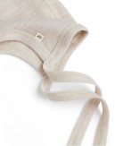 Baby helmet with string in 100% organic merino wool, Thin quality - 1 layer of fabric, OEKO-TEX®