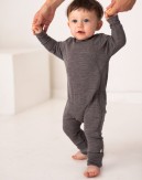 Baby coverall in 100% organic merino wool with zipper on the side, OEKO-TEX®