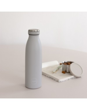 Aya&Ida,  Drinking Bottle, Gourde avec couvercle, 500 ml, Light grey