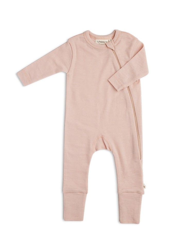 Baby coverall in 100% organic merino wool with zipper on the side, OEKO-TEX®