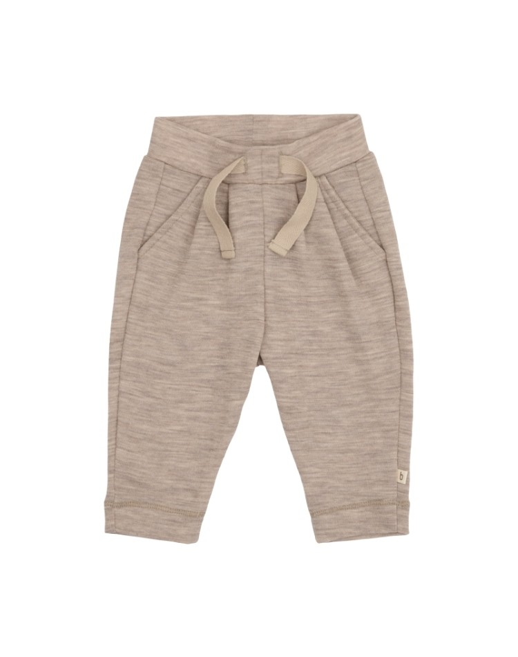 Pantalon bébé à cordon de serrage en 100% laine mérinos