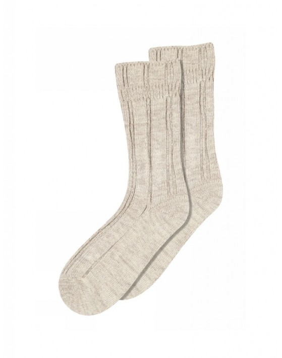 MP strømper, Chaussettes côtelées en laine/viscose de bambou pour femmes