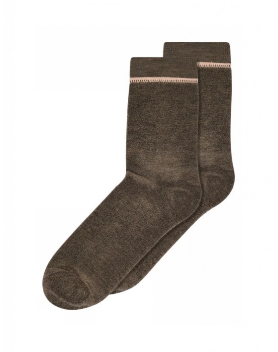 MP, Chaussettes Femme en Laine avec Look Éponge Inversé