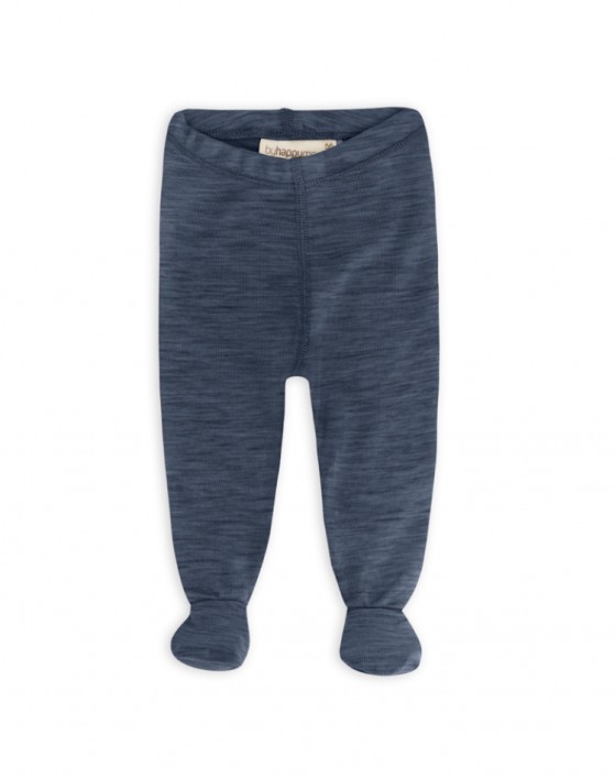 Legging rétro avec pieds pour bébé, en laine mérinos 100 % biologique