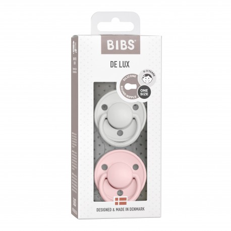 BIBS De Lux - 2 stuks,  One size (0-36 m.), Rond - Silicone,