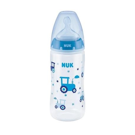 NUK  First Choice, Babyfles, Blauw 0-6 maanden.