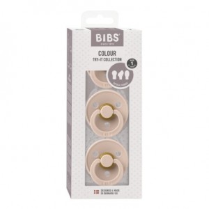 BIBS Try-It Colour - 3 Pack, Maat 1 (0-6 maanden.)
