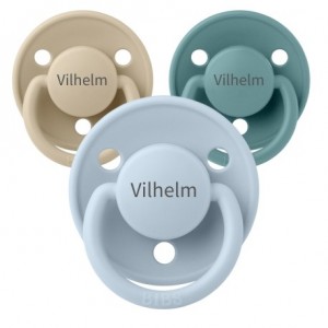 BIBS De Lux Speen Met Naam, One Size (0-36 maanden), Rond - Silicone