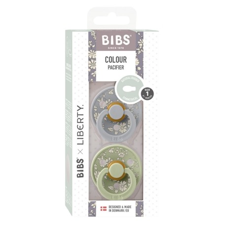 BIBS X LIBERTY, Colour 2-pack, Maat 1 (0-6 maanden), Symmetrisch - Latex