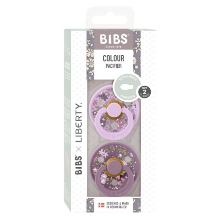 BIBS X LIBERTY, Colour 2-pack, Maat 2 (6+ maanden), Symmetrisch - Latex