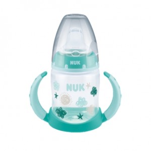 NUK First Choice+ Learner Bottle, Flessenspeen, 150 ml, Cloud