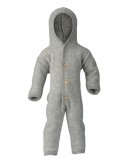 Eendelige overall van 100% merinowo, Light grey mélange