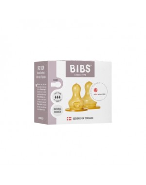 BIBS,  Speen voor fles, 2-pak, Latex, Fast doorstroming