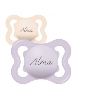 MAM Air,  Maat 1 (0-6m), Symmetrisch - Silicone, Gepersonaliseerde spenen