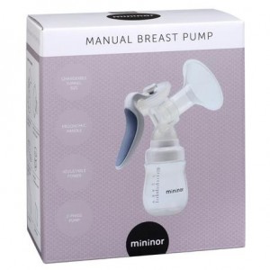 Mininor,  Manuell brystpumpe, Hvit - Transparent