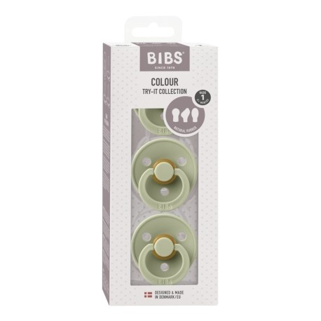 BIBS Try-It Colour - 3 Pk, Str 1 (0-6 mnd.)