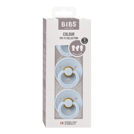 BIBS Try-It Colour - 3 Pk, Str 1 (0-6 mnd.)