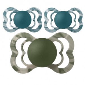 BIBS Supreme Tie Dye, Str. 2 (6+ md.), Symmetrisk - Lateks, Smokker med navn