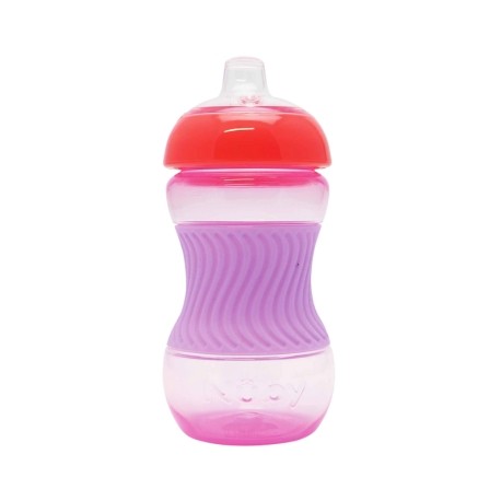 Nüby, Mini Grip kopp med silikonbånd, 4+ mnd., Pink