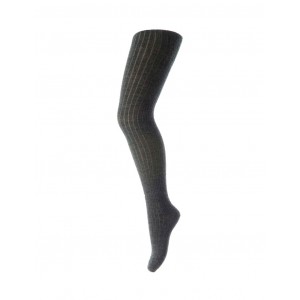 Tights til barn i merinoull, OEKO-TEX®, Dark Grey Melange