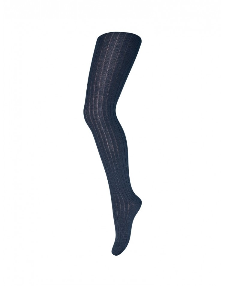 Tights til barn i merinoull, Navy