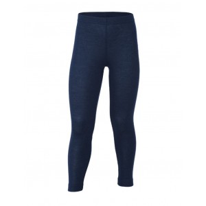 Leggings i ull og silke, Navy-blue