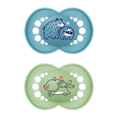 MAM Original 2-pack, Str. 3 (16-36 mdr.), Symmetrisk - Silikon