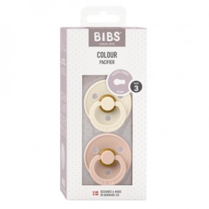 BIBS Colour - 2-pakning,  Str. 3 (18+ md.), Rund - Lateks,