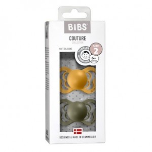 BIBS Couture - 2 pack,  Storlek 2 (6+ m), Ortodontisk - Silikon,