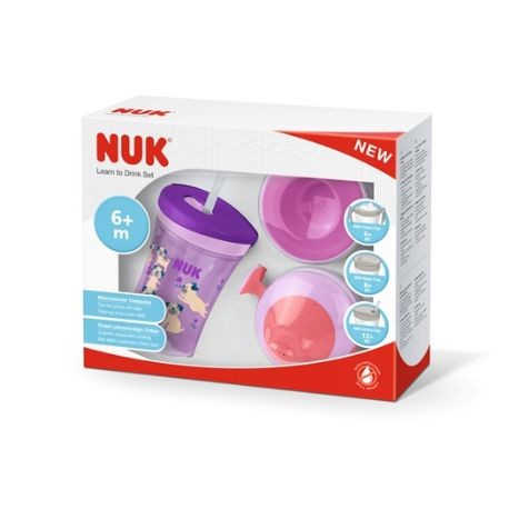 NUK  Learn-to-drink kopp, Purple,  6+m