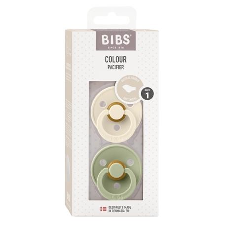 BIBS Colour 2-pack,  Storlek 1 (0-6mån), Ortodontisk - Latex