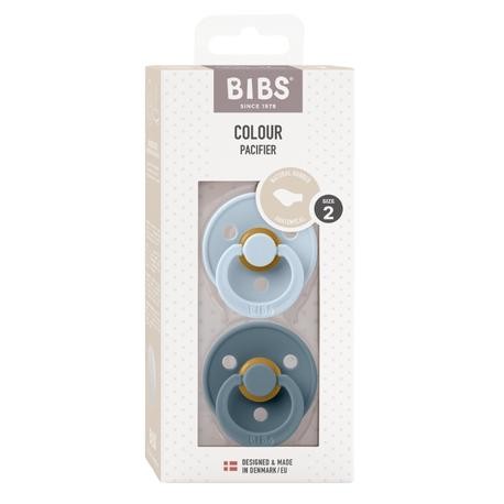 BIBS Colour 2-pack, Storlek 2 (6+mån), Ortodontisk - Latex