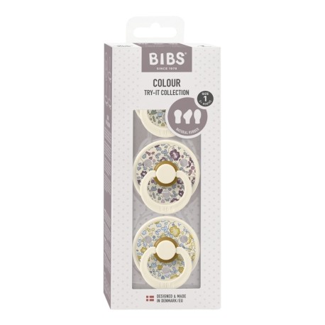 BIBS X LIBERTY, Try-It Colour - 3 Pack, Storlek 1 (0-6 mån.)