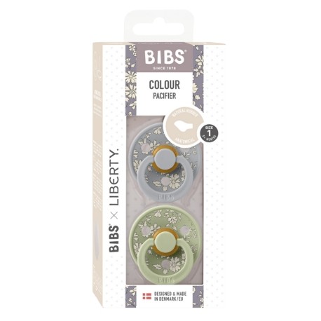 BIBS X LIBERTY, Colour 2-pack, Storlek 1 (0-6 mån), Ortodontisk - Latex