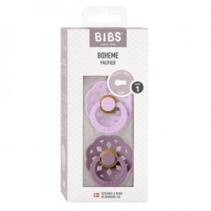 BIBS Boheme - 2 pack,  Str. 1 (0-6 mån.), Rund - Latex,