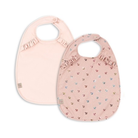 Konges Sløjd,  bibs 2-pack,  Fairy Cherry/Cameo Rose