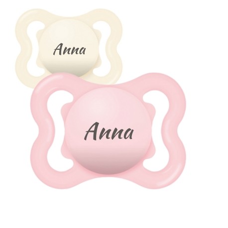 MAM Supreme,  Storlek 1 (0-6mån), Symetrisk - Silikon, Namnnappar