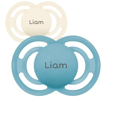 MAM Perfect,  Storlek 3 (16-36mån), Symetrisk- Silikon, Namnnappar