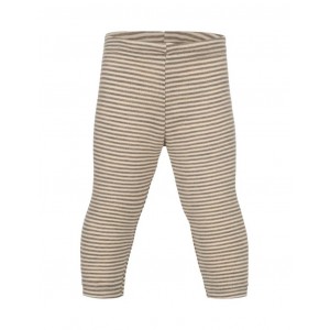 Baby leggings i ull, Walnut mélange/nature