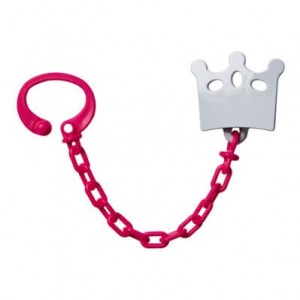 Personalised dummy clip, Crown, Available in several colours
