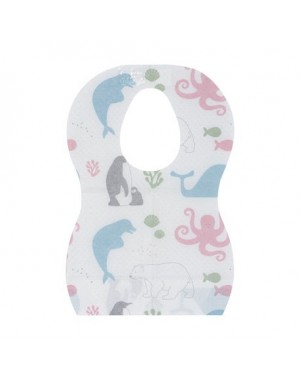 Mininor,  Disposable baby bibs, Patterned white