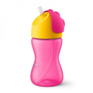 Philips Avent,  Bendy straw cup, Pink/yellow, Age 12m+