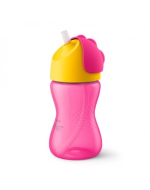 Philips Avent,  Bendy straw cup, Pink/yellow, Age 12m+