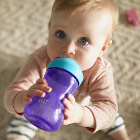 Philips Avent, Sippy cup with bite-proof spout,  Purple/blue, Age 9m+