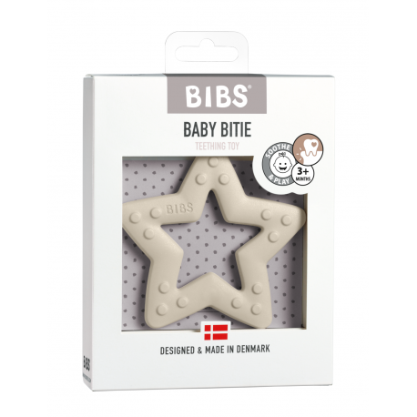 Bibs Baby Bitie, Teether, Star, Ivory