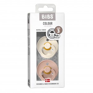 BIBS Colour - 2-pak,  Size 3 (18+ m.), Round - Latex